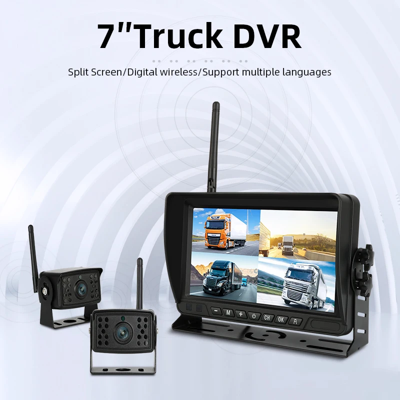 구매 Jansite 후면 카메라 7 인치 IPS 비디오 레코더 자동차 용 주차 센서 후면보기 카메라 대시 캠 디지털 무선 루프 녹음