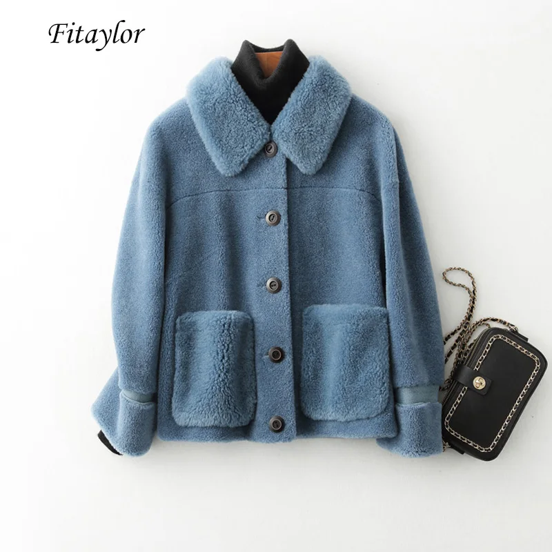 Fitaylor зимняя верхняя одежда из искусственного меха Женская Толстая теплая