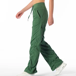2021 Gym loose full length Pants Wide Leg Pants Workout Running Exercise Trousers 4 Way Stretch capr in India