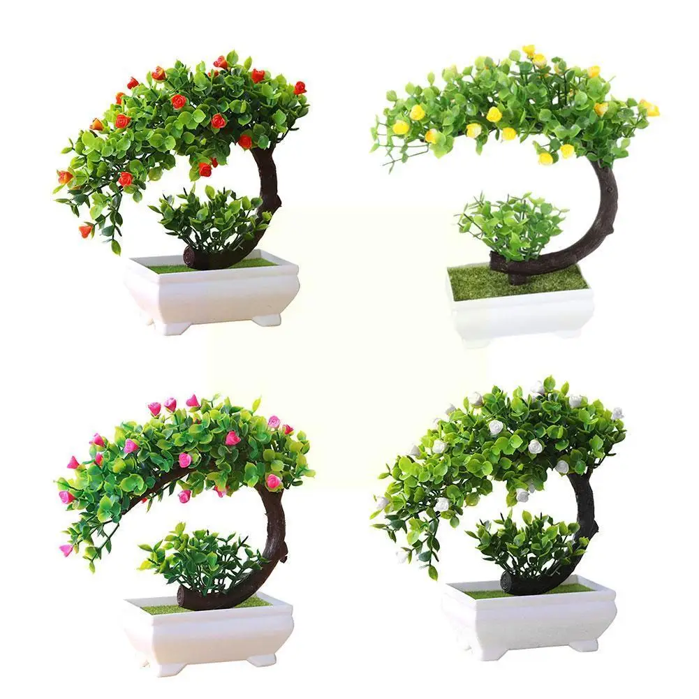 

Искусственное мини-растение бонсай маленькое искусственное дерево в горшке Искусственные цветы украшение для стола микро Ландшафтные укр...