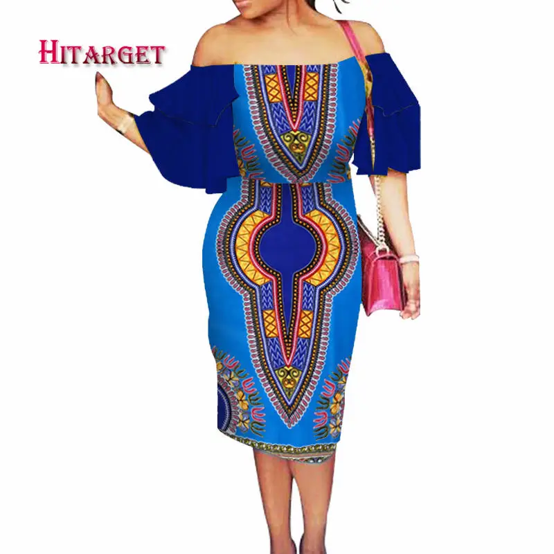 

2020 dashiki african dresses for women sexy dress for party 100% printe cotton high quality sewing Vintage prints ClothingWY1350