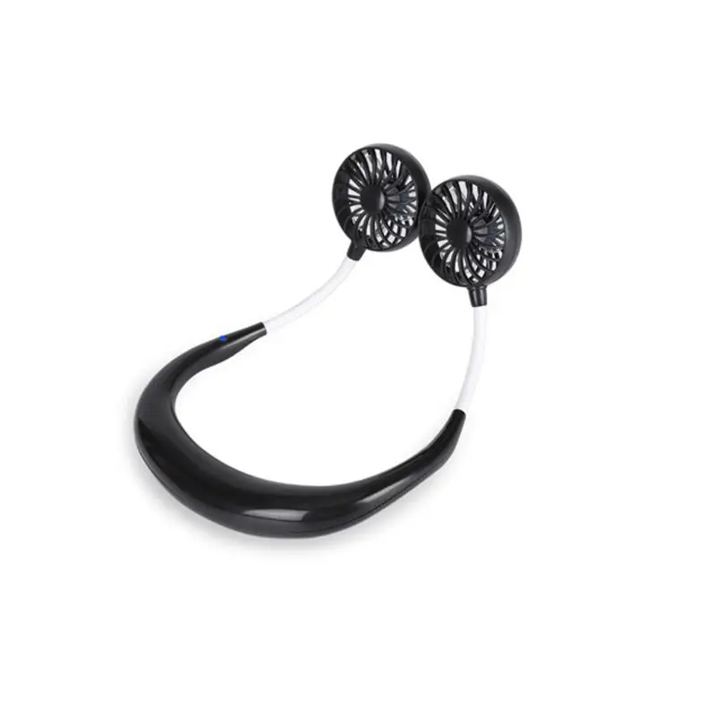 

USB Rechargeable 3 Gears Portable Wearable Fan Hands-free Neck Hanging Mini Sports Fan Air Cooler 2019 new 10166