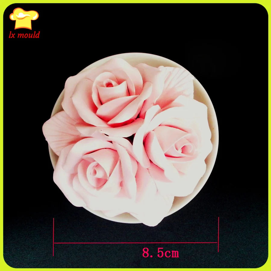 

Rose flower cluster DIY aromatherapy plaster candle diffused stone handmade silicone mold