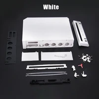 black white transparent color full set housing case cover replacement for wii accessories game console with retail package