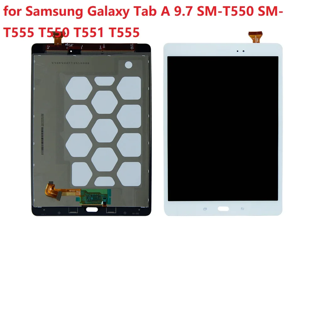 Nova Tela para Samsung Galaxy Tab a 9.7 Sm-t550 Sm-t555 T550 T551 T555 Display Lcd de Toque Digitador da Tela Montagem Painéis e LCDs p/ tablet