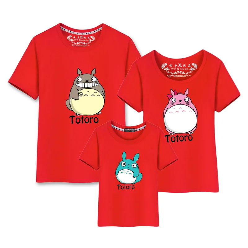 Футболка в стиле Мой сосед Тоторо одежда для маленьких девочек летняя матери и