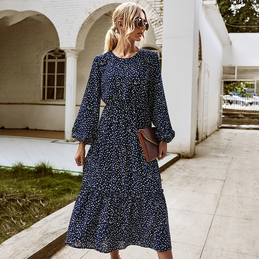 

Women's Clothes Fall/Winter 2021 European and American Elegant Dress for Women