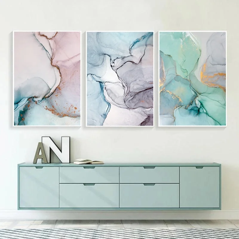 Постер ASTRDECOR мраморный абстрактный холст картина спиртовые чернила плакаты и