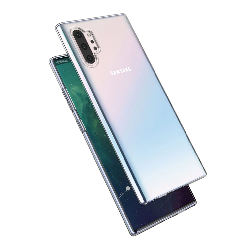 Корпус для samsung Note 10 Plus прозрачный чехол ультра тонкий Galaxy + Pro силиконовый мягкий