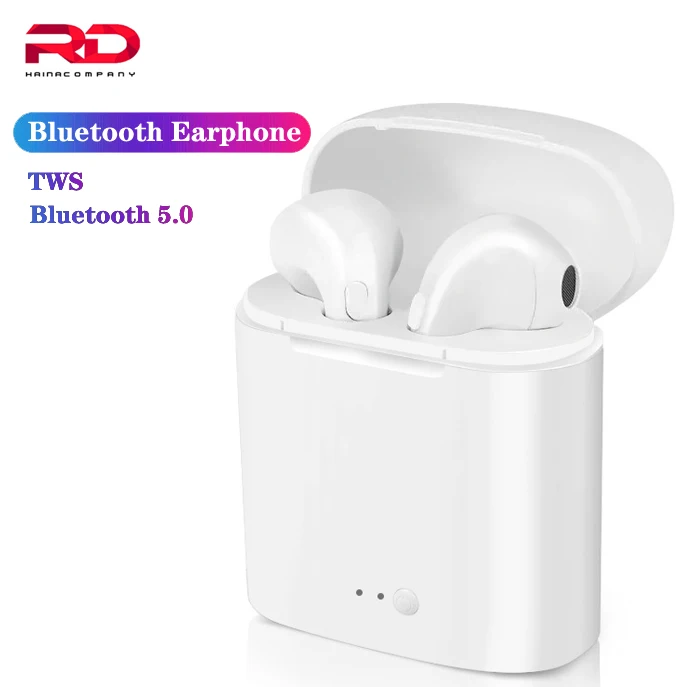 TWS Беспроводные стерео bluetooth наушники I7 спортивные гарнитура i7s с микрофоном для