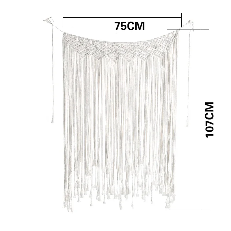 

Large Macrame Wall Hanging Tapestry Curtain Bohemian Wedding Backdrop Wall Decoration Fringe Garland Banner Bedroom Living Decor