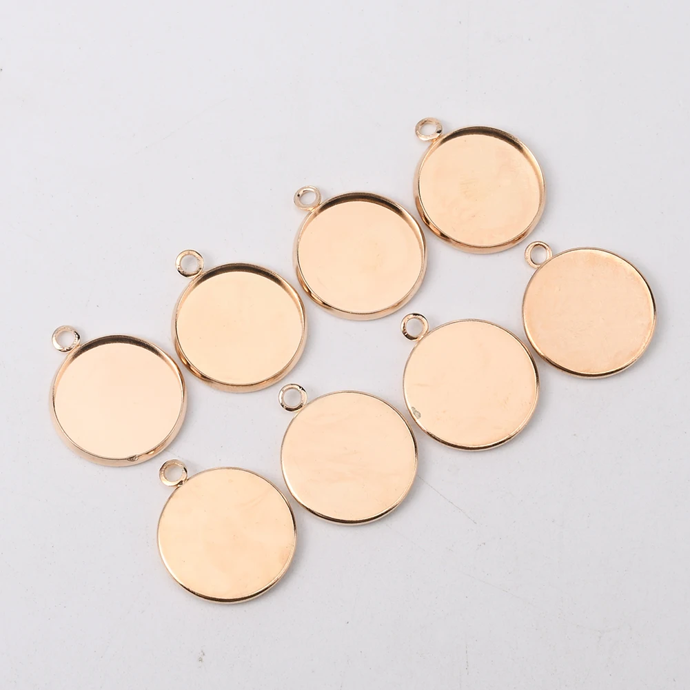 

10 20Pcs 10-25mm Round Cabochon Base Tray Bezels Blank Setting Supplies For DIY Jewelry Making Bracelet Charm Necklace Pendant