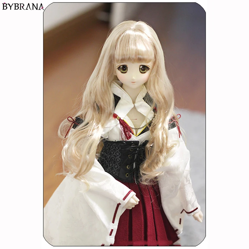 Bybrana искусственные мохеровые вьющиеся волосы 1/3 1/4 1/6 1/8 BJD кукольный парик |