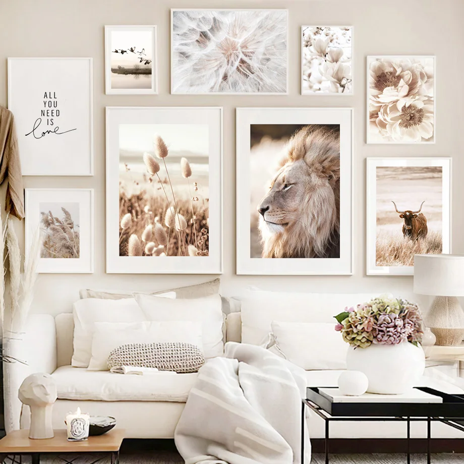 

Reed Dandelion Lion Quote Magnolia Cattle Wall Art Canvas Painting Nordic Posters And Prints Wall Pictures For Living Room Decor