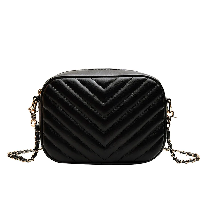 

2019 New Autumn and Winter Fashion Simple Pu Single Shoulder Bag Network Celebrity Large Capacity Rhomboid Chain Women Bag