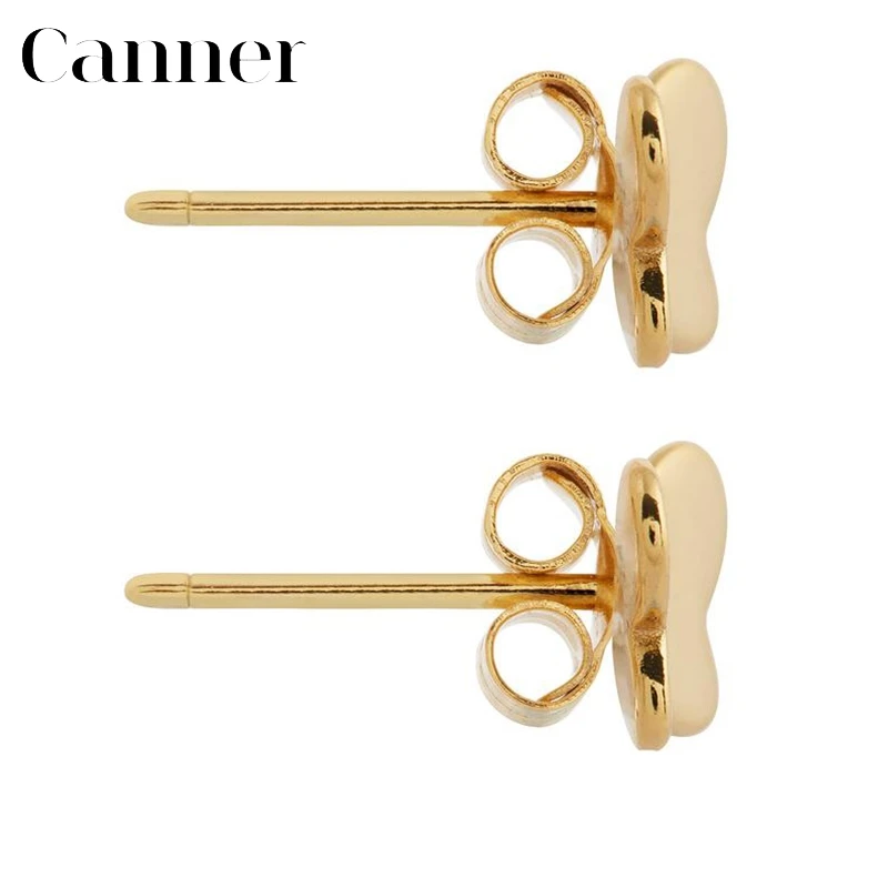 Женские серьги гвоздики с бабочками из стерлингового серебра 925 пробы ювелирные