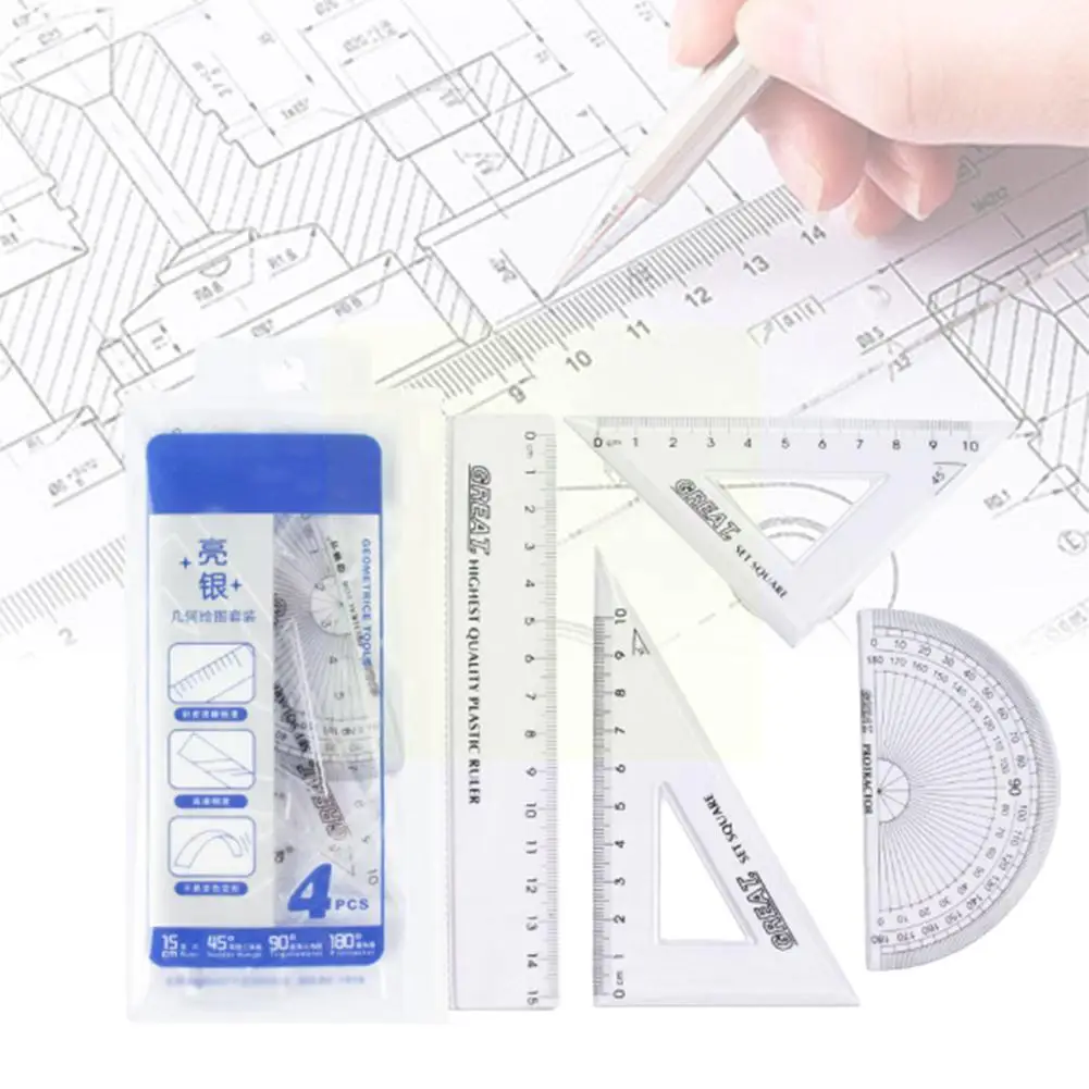 

4 в 1, многофункциональный транспортир