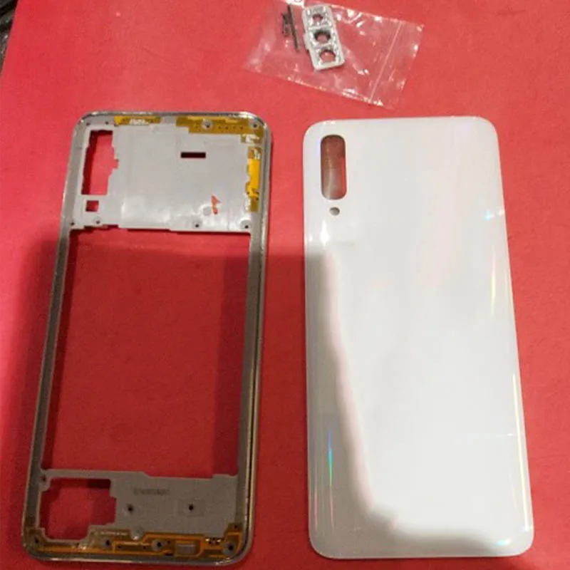 

Full Housing For SAMSUNG Galaxy A70 2019 A705 SM-A705F A705DS Housing Middle Frame Plate Bezel +Logo