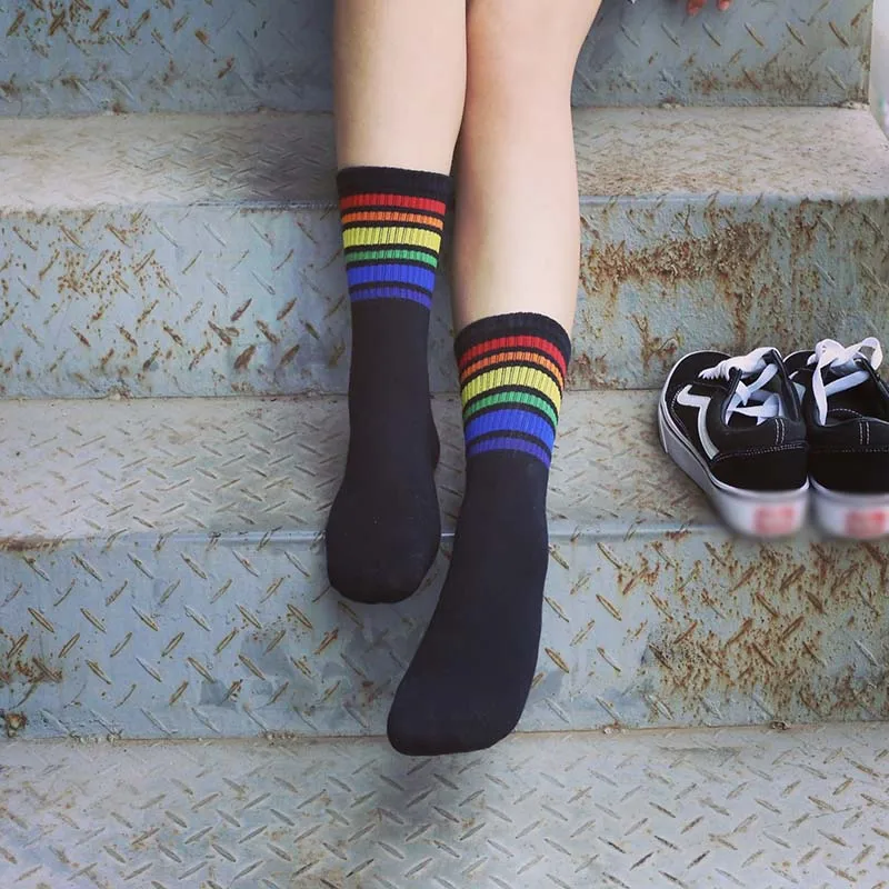 Носки [COSPLACOOL] женские цветные для уличного скейтборда повседневные Простые