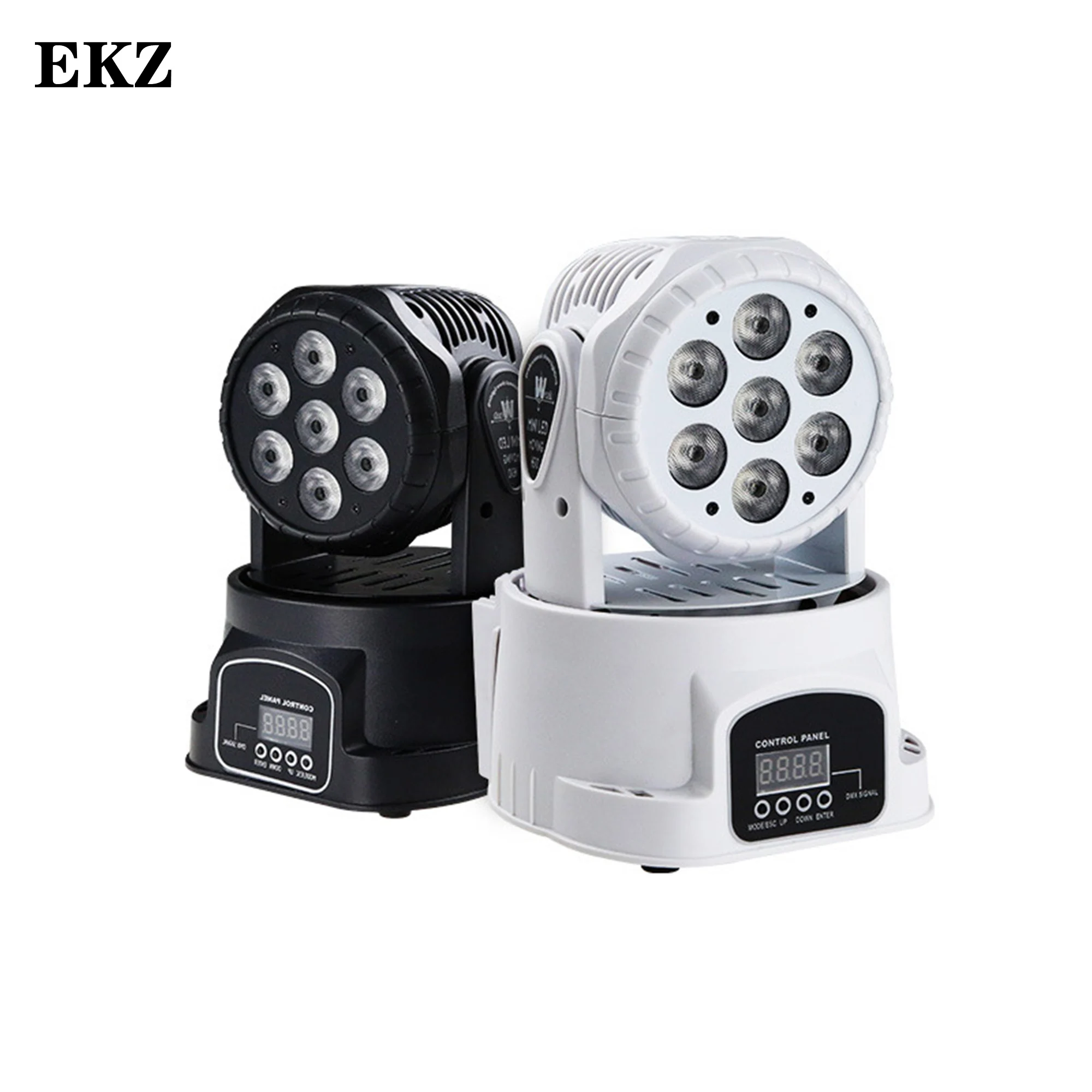 6 in 1 moving head stage light, RGBWA + UV colors, 7x18W, professional for stage effect for disco DJ, music party