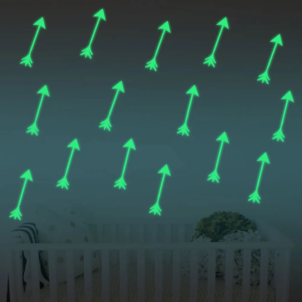 Настенные наклейки со стрелками светится в темноте светящиеся флуоресцентные