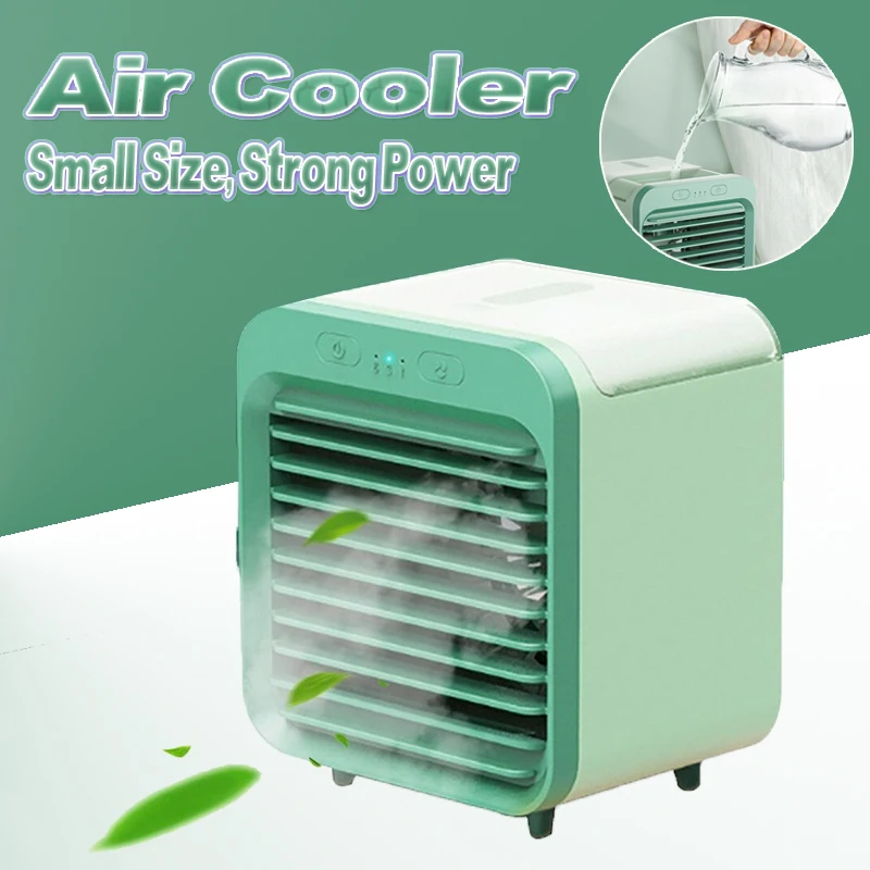 

USB Rechargeable Mini Air Conditioner Fan Desktop Humidifier Air Cooler Fan Summer Mobile Home Air Conditioning