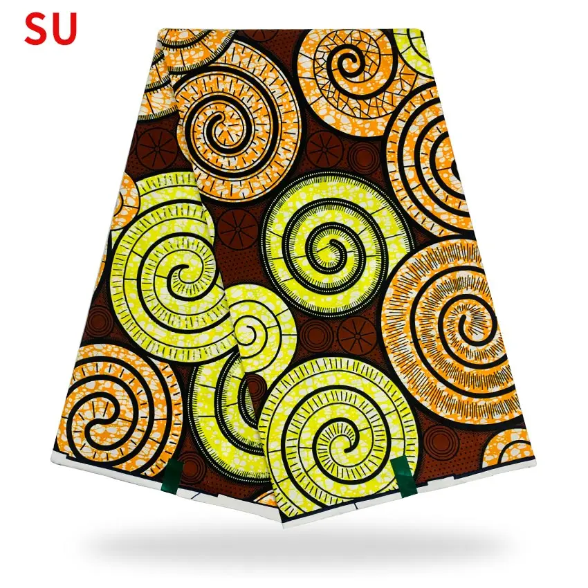 

New 6 yards of African wax Fabric 2021 High Quality ankara 100% Cotton African Print Fabric