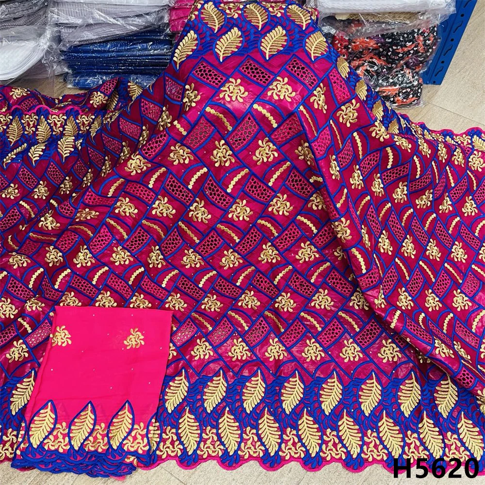 

2021 African Bazin Riche Fabric With Brode Latest Fashion Embroidery Bazin Lace Fabric With Net Lace High Quality 7 Yards HJ5620