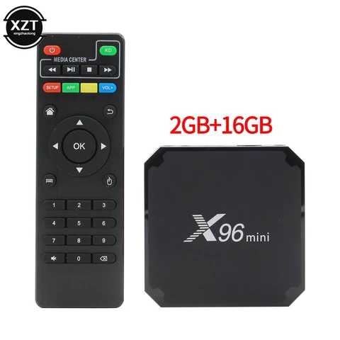 Оригинальная ТВ-приставка X96 mini Android Smart TV Box Amlogic S905L четырехъядерный 1/2 ГБ + 8/16 ГБ 2,4G WiFi 64 бит медиаплеер телеприставка