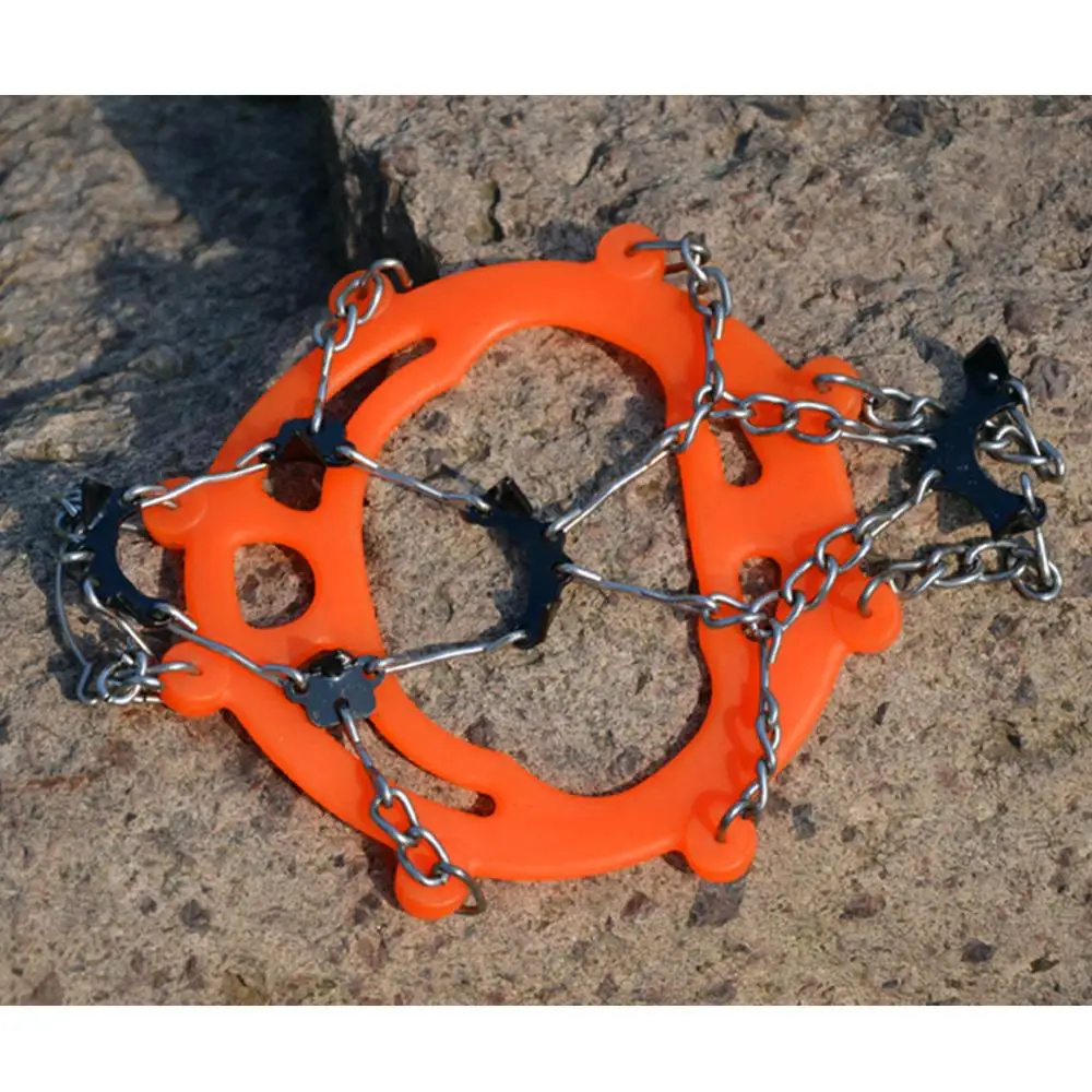 

1 Pair Outdoor snow non-slip Ice Climbing shoe set shoe chain 8 tooth reinforced crampons high quality latex crampons