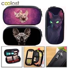 Симпатичные косметички в форме кота и сфинкса, женская косметичка, пенал для девочек, стационарные сумки, Детские косметички