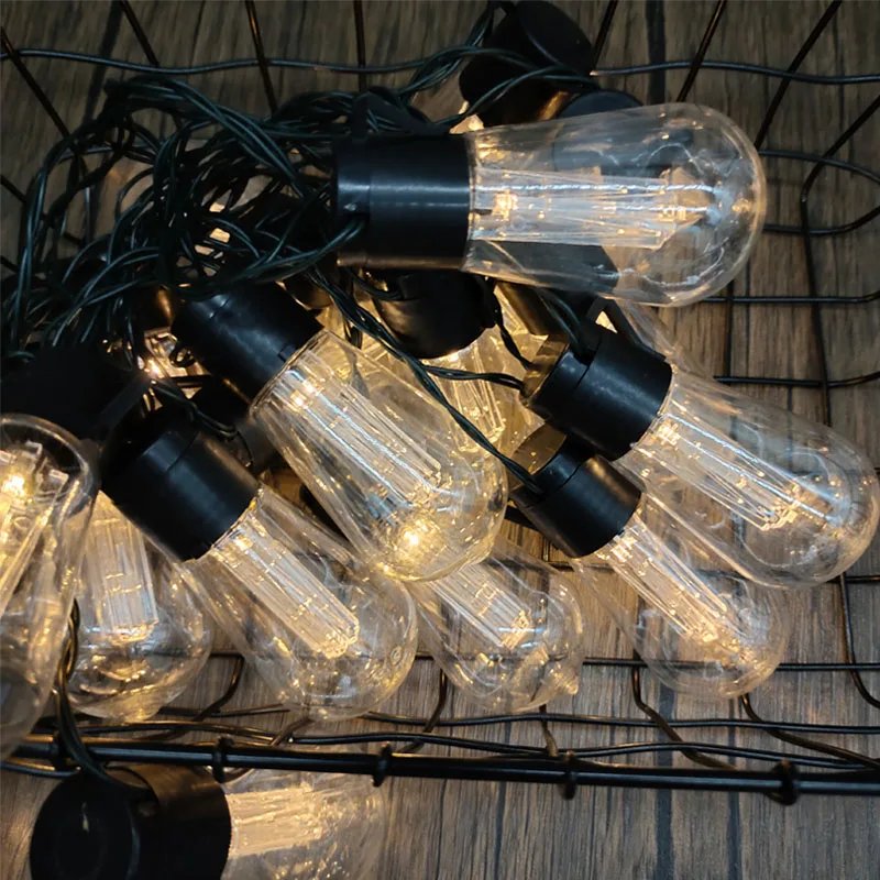

Solar Outdoor LED String Lights IP65 Waterproof G50 Retro Bulb 5M/20LEDs 3.5M /10LEDs Wedding Garden Cafe Decoration Lamp