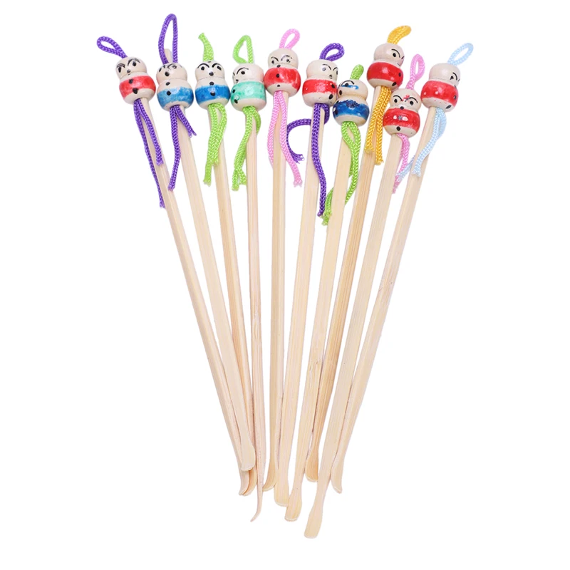 10x мультяшная кукла Декор бамбуковая мойка для ушей уход за ушами|Уход ушами| |