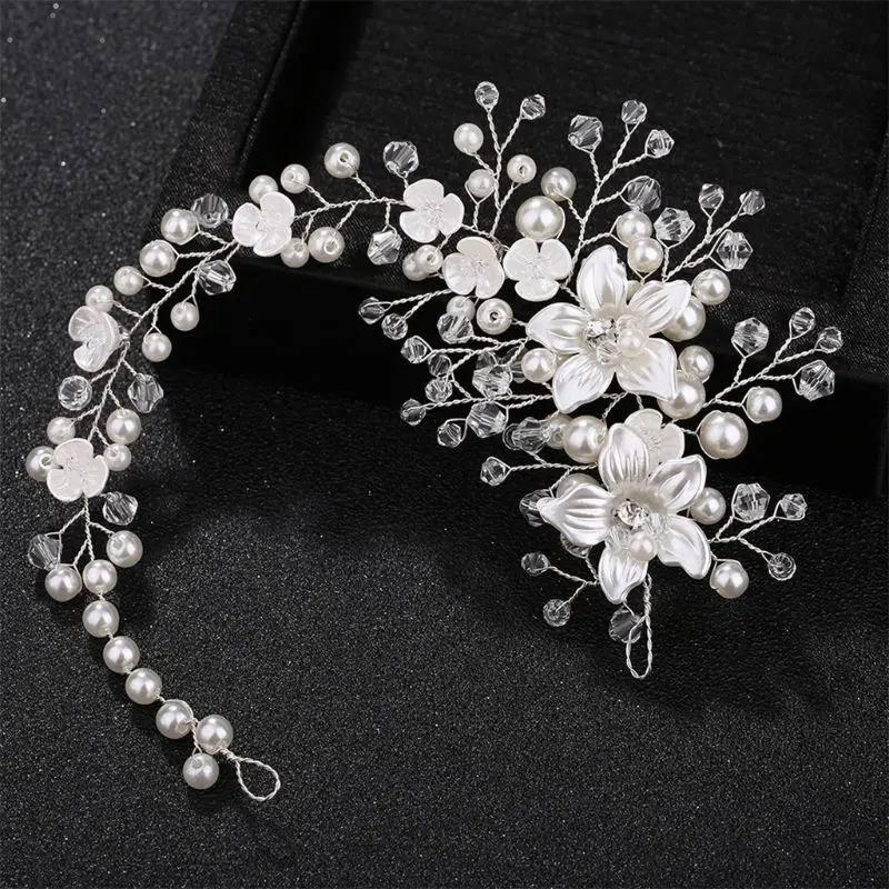 

WEI EI Alloy Flower Hair Pins for Bridal Crystal Hair Clip Bride Headwear Wedding Hair flower