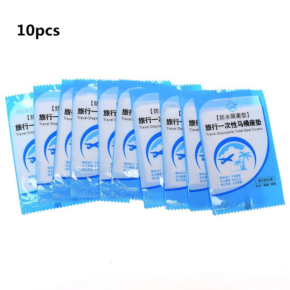 10pcs 1/3/10 шт. ПЭ каверы для ободка унитаза крышка коврик Портативный Водонепроницаемый безопасности Туалет сиденье Подушка для путешествий банные принадлежности для гостиницы - Цвет: 10pcs