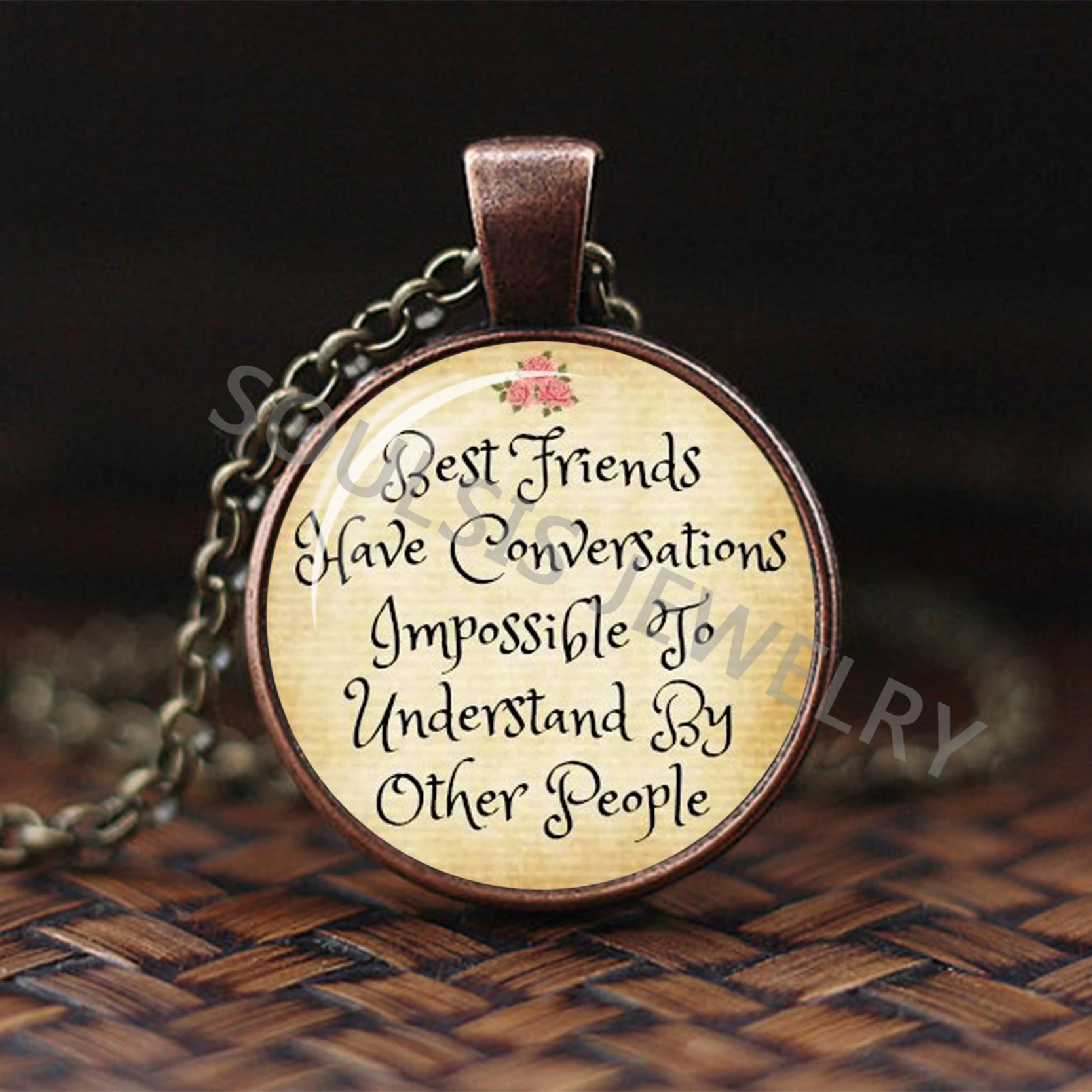 Always and Forever My Firend ожерелье с цитатой друг тема стеклянный купол кулон ювелирные