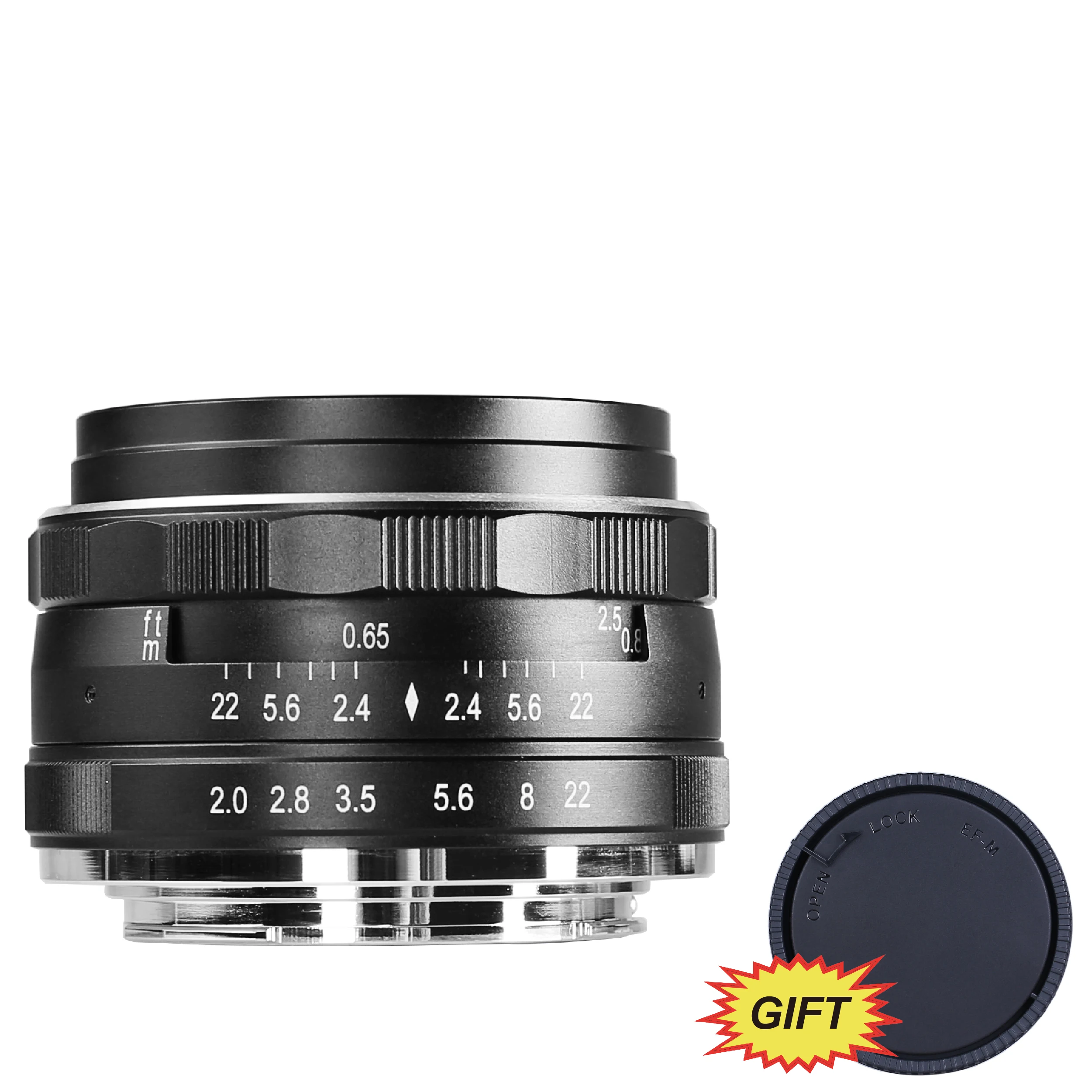 Meike MK 50 мм F2.0 Большая диафрагма ручной фокус объектив для Canon EOS M1/M2/M3/M5/M10/M50/M100