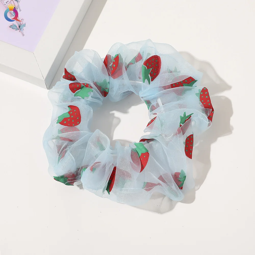 Резинки для волос женские эластичные кружевные милая сетчатая резинка с принтом