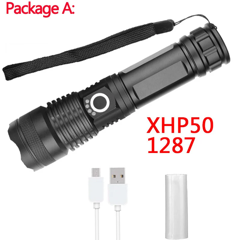 Litwod Z90 XHP90 XHP50 мощный светодиодный светильник-вспышка, мощный фонарь, тактический светильник-вспышка для охотничьего кемпинга 26650/18650 с батареей - Испускаемый цвет: Package A