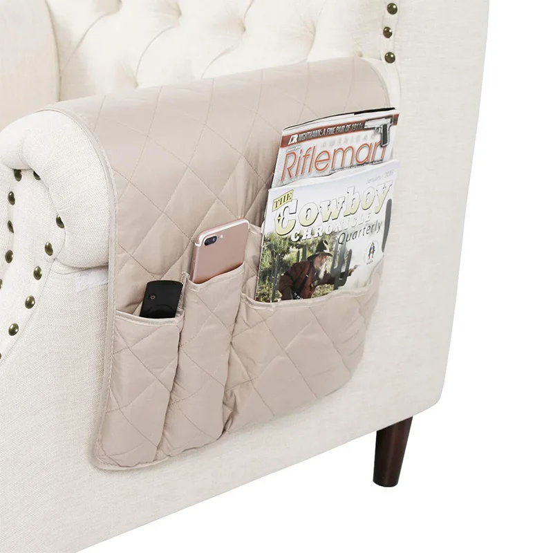 Anti-Slip Armrest Caddy Pocket Organizer for Sofa Couch Chair Recliner Storage Phone Book azines Armchair Remote Cont | Дом и сад