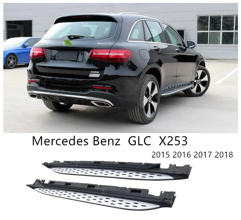 

For Mercedes Benz GLC X253 2015 2016 2017 2018 Running Boards Side Step Bar Pedals High Quality Nerf Bars Auto Accessories