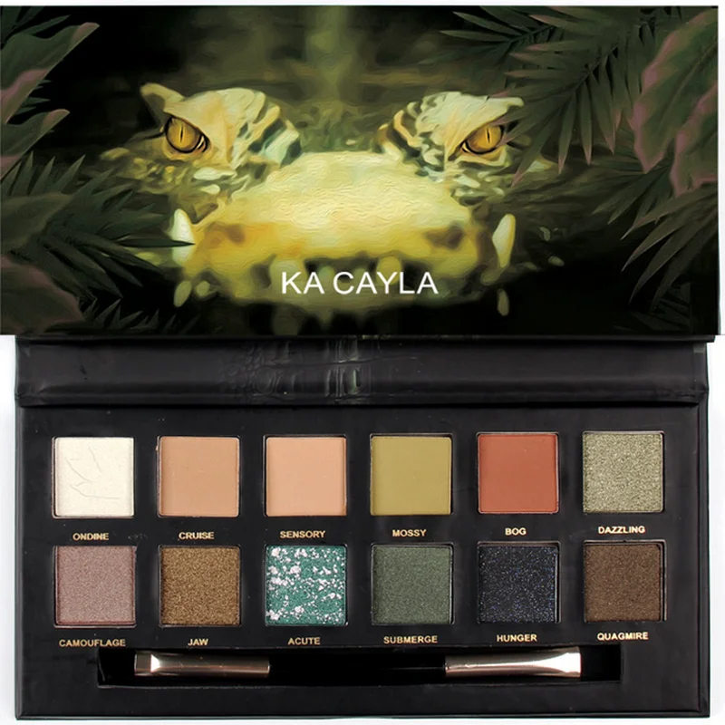 Палитра теней для век 12 цветов телесного цвета матовые водостойкие легкие в