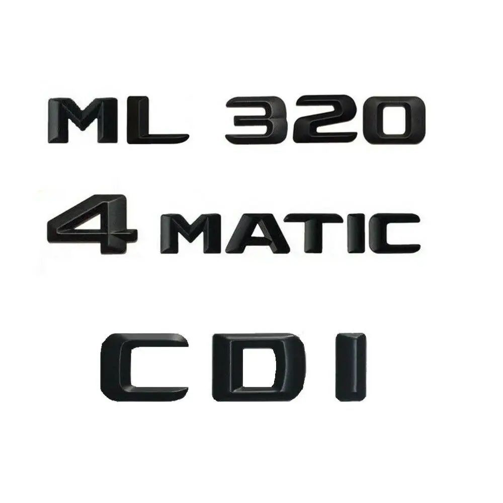Черные 3D значки багажника с эмблемами шрифтов для Mercedes W166 W164 ML320 CDI 4matic|Эмблемы| |