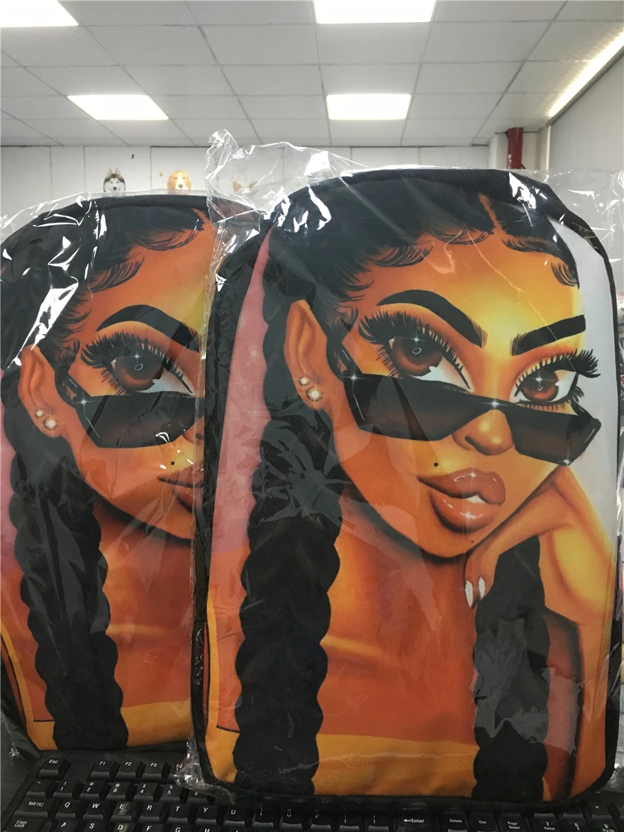WHEREISART Африканка принцесса школьные рюкзаки для девочек Школьный рюкзак меланин