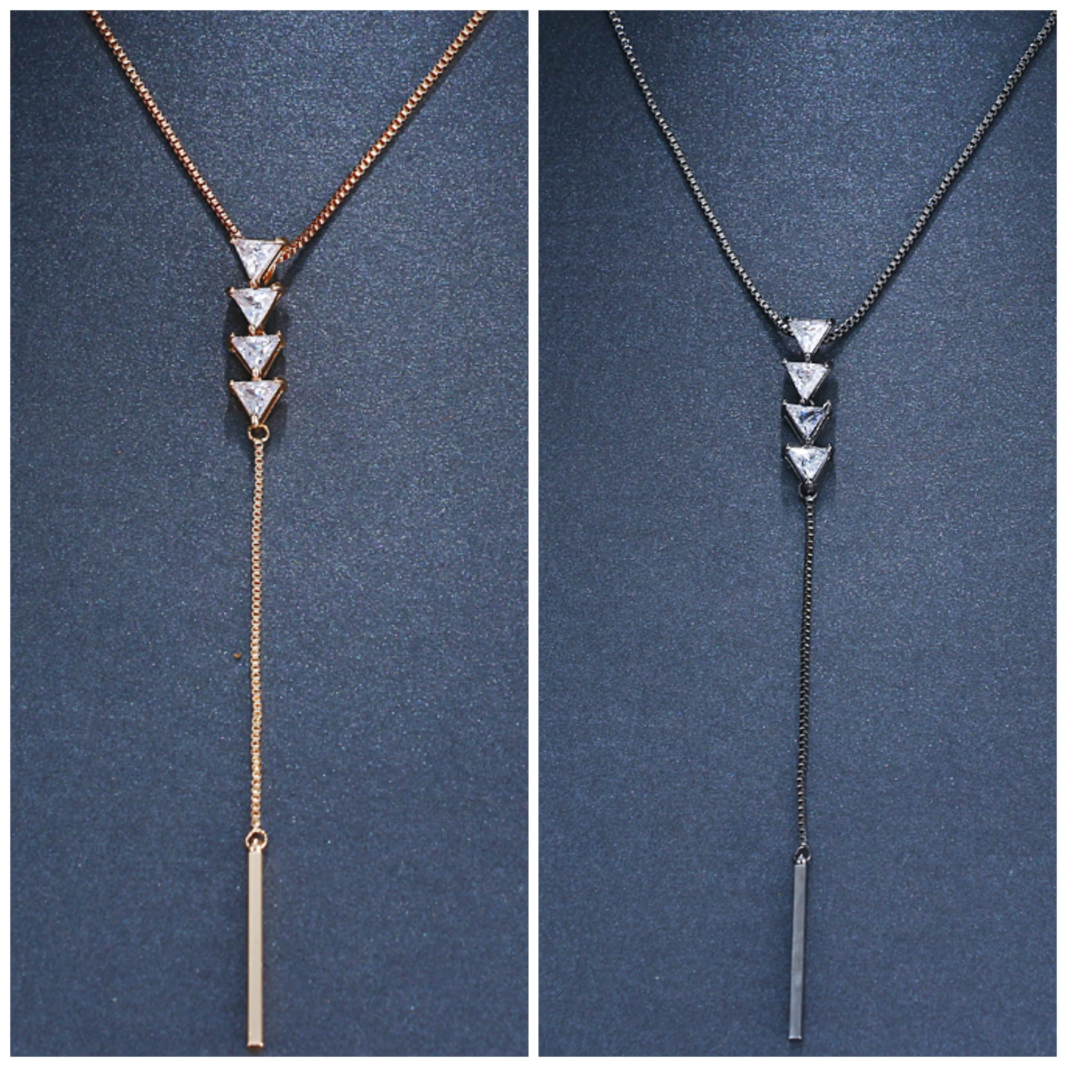 

AMC Crystal Shiny Pendant Couple Love Long Key Necklace Fashion Zircon Clavicle Chain Party Jewelry Gift for Women/Men 2021