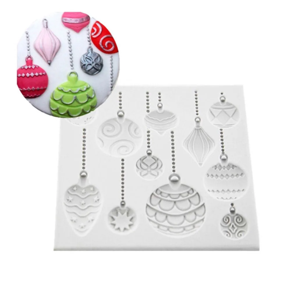 

Christmas Hot Air Balloon Ball Pendant Fondant Cake Molds DIY Baking Chocolate Mousse Cake Decorating Mould