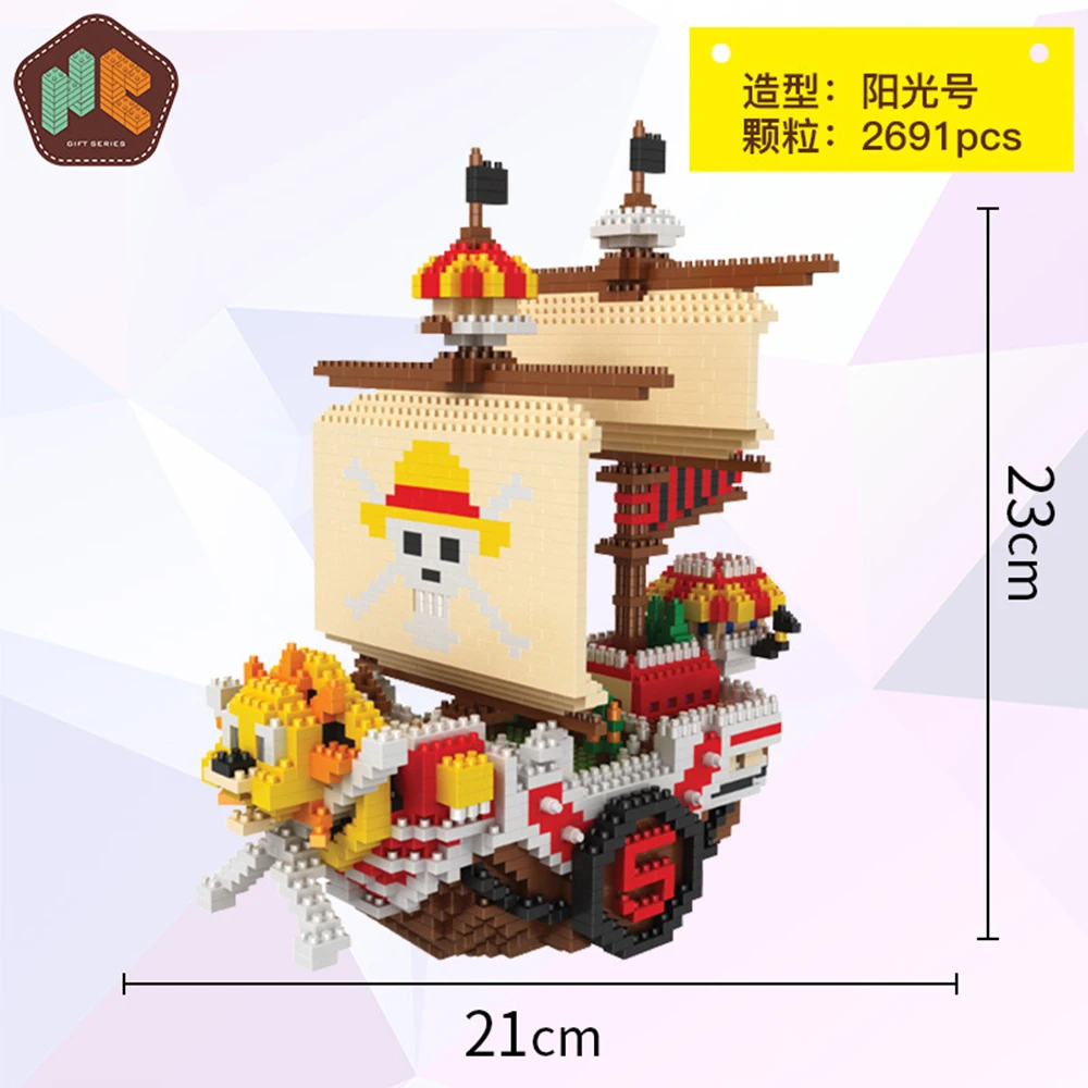 

Ideas Creator Expert Pirate Ship black Pearl Sunshine Beluga 9033 1797 PCS Moc Modular Bricks Model Mini Diamond Buliding Blocks