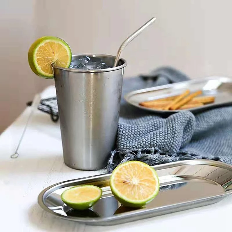 Stainless Steel Pint Cups-Stackable Cups-Suitable For Bars Homes Restaurants Outdoor-Reusable Cups Kids |