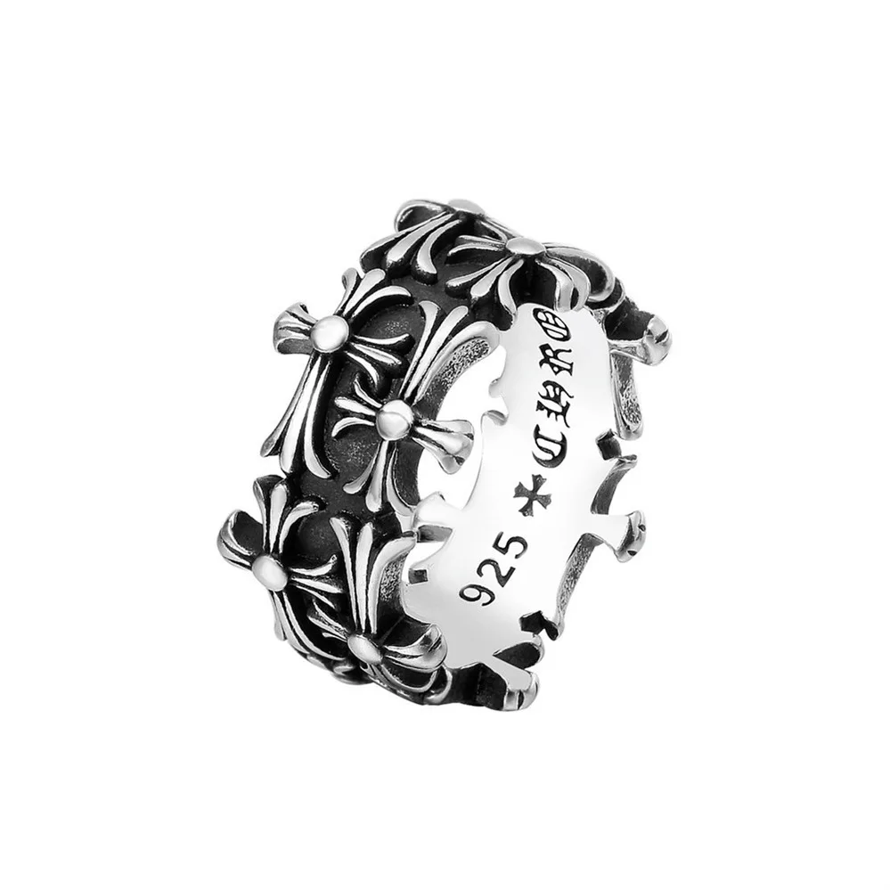 

WANGAIYAO new alloy couple cross open tail ring jewelry men and women fashion personality simple and versatile adjustable ring