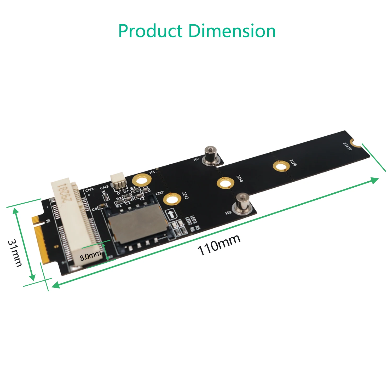 Мини-адаптер PCI-E для M.2(NGFF ) key M со слотом SIM-карты модуля Wi-Fi/WWAN/LTE | Компьютеры и офис
